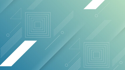 Abstract Modern Background with Soft Light Blue Color Gradient and Memphis Element