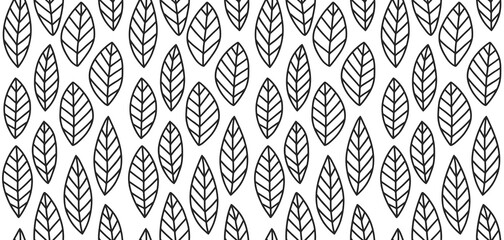 Seamless pattern of leaves of different shapes. Modern  design for paper, cover, fabric, interior decor and other users.