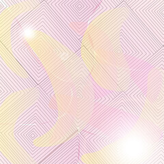 glare of light in geometric pattern in yellow pink tones