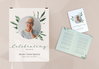 Funeral Program and Poster Layout