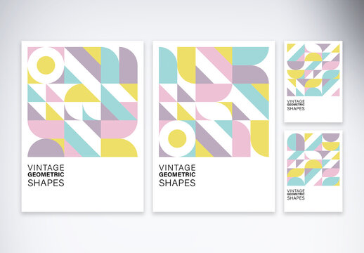 Vintage Geometric Shapes Design Cover