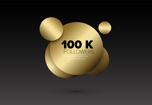 Golden Likes or Followers New Record Badge Template