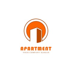 Modern design residential apartment emblem, hotel logo design for lodging business