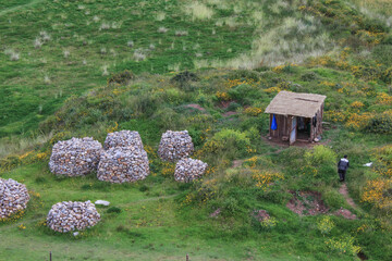 Campo en las afueras de Cuzco, Perú