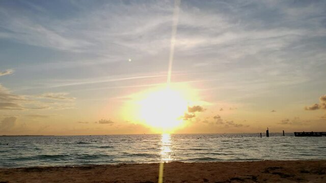 Sunrise time lapse on Cancun beaches