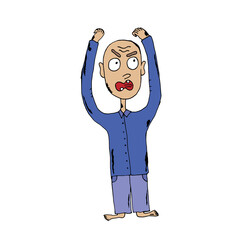 angry man shouts. Vector illustration. Isolated. Coloring pages for adults and children. Cartoon. Hand-drawn doodle style. Can be used in your projects in banners and posters.