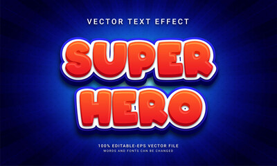 Super hero editable text effect