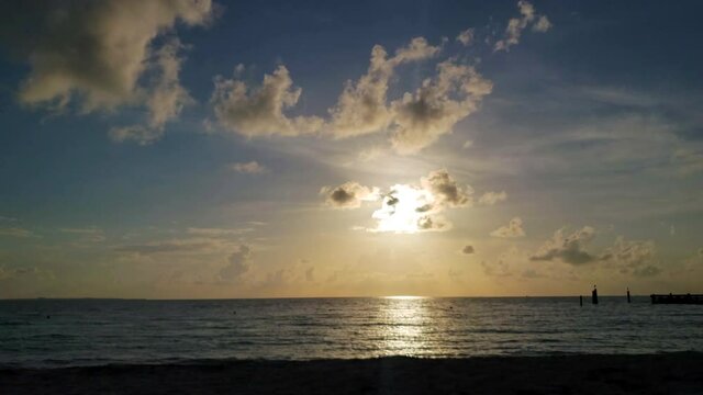 Landscape time lapse on the beach