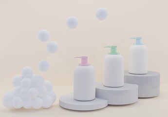 set of cosmetic products