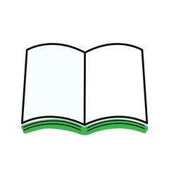  開いた本のベクターイラスト・アイコン素材