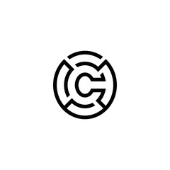 c o co oc initial logo design vector template
