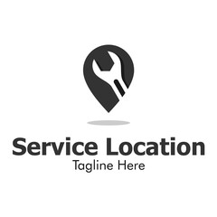 Illustration Vector Graphic of Service Location Logo. Perfect to use for Service Center