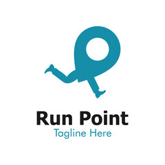 Illustration Vector Graphic of Running Point Logo. Perfect to use for Technology Company