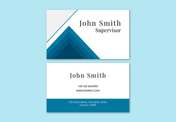 Modern Business Card Template in Navy Blue
