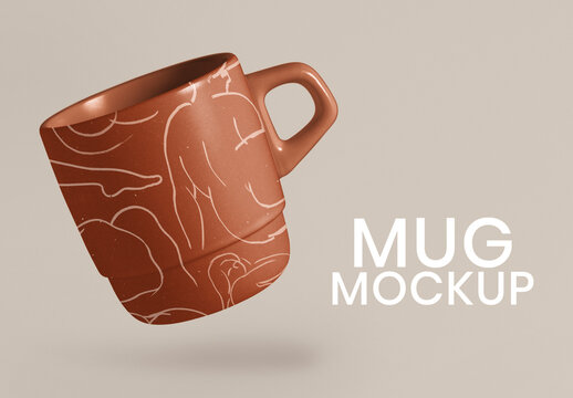 Editable Terrazzo Mug Mockup