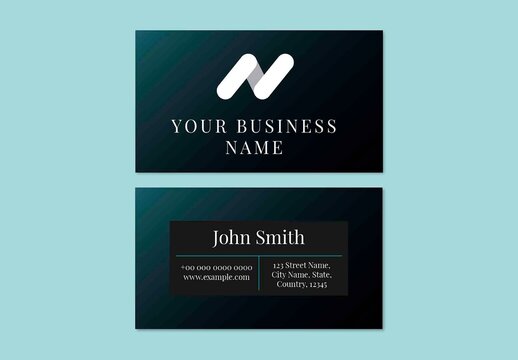 Editable Business Card Layout in Modern Design