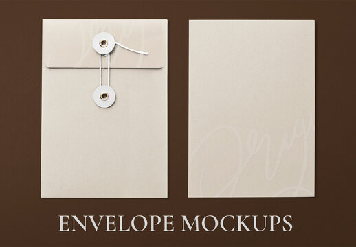 Editable String Envelope Mockup
