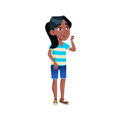 disheartened girl saw test result at school cartoon vector. disheartened girl saw test result at school character. isolated flat cartoon illustration