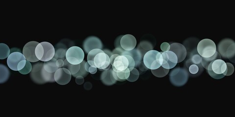 Abstract Bokeh circle burred light effects gradient  blue light in black colour background illustration 