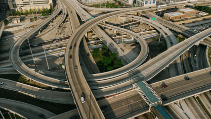 Tri-Interstate in Illinois from Aerial view - obrazy, fototapety, plakaty