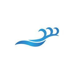 Obraz premium Water Wave Logo Template. vector icon illustration
