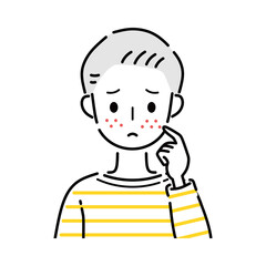 男性　ニキビ　吹き出物
