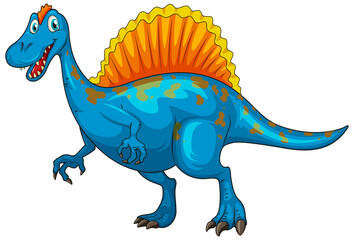 A Spinosaurus dinosaur cartoon character