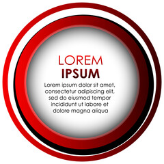 Circle red gradient abstract banner template