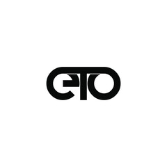 eto letter original monogram logo design