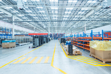 Scene at work in a car manufacturing workshop