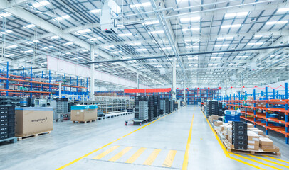 Scene at work in a car manufacturing workshop
