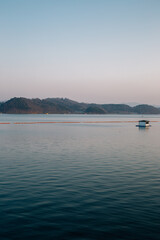 Sunset of Yedang Lake in Yesan, Korea