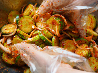 한국의 음식 오이 야채무침, 오이 채소샐러드 