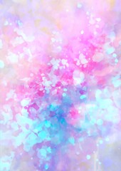 幻想的なピンクのふわふわ水彩テクスチャ背景