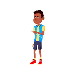 Fototapeta na wymiar basketball player boy pointing on rival team cartoon vector. basketball player boy pointing on rival team character. isolated flat cartoon illustration