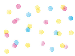 カラフルな水玉模様