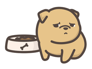 Obraz premium 餌を食べない犬