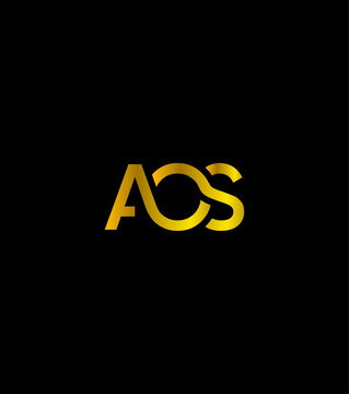 AOS initials creative vector logo template