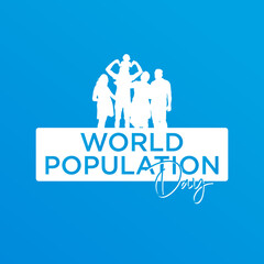 World Population Day Illustration, Poster, Banner, greeting card - Vector
