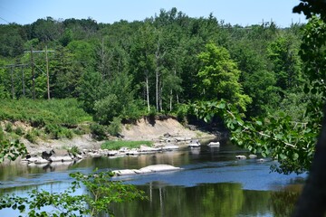 Fototapeta na wymiar Etchemin river in Levis south of Quebec city