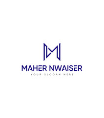 Maher Nwaiser creative modern vector logo template