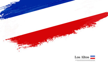 Happy national day of Los Altos with grungy stylish brush flag background