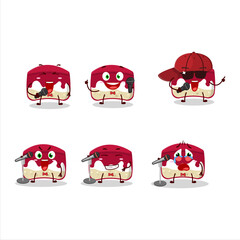 A Cute Cartoon design concept of cherry cake singing a famous song