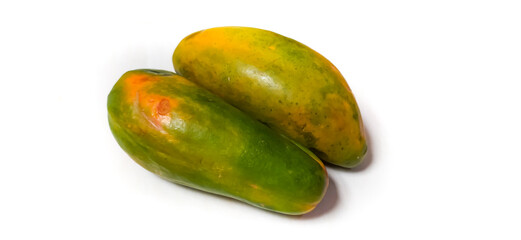 Papaya right in the middle on a white background. Easy to edit and crop for website needs, landing pages, articles or anything else.