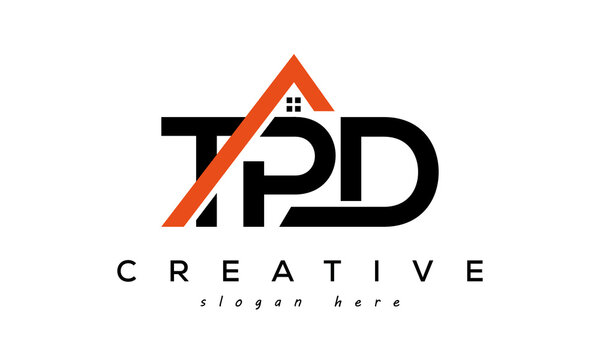 TPD letters real estate construction logo vector