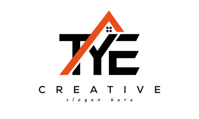 TYE letters real estate construction logo vector