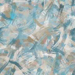 Seamless random faux digital paint stroke pattern print. High quality illustration. Procedural painting with realistic brush strokes in bright trendy colors. Abstract art for surface design and print.