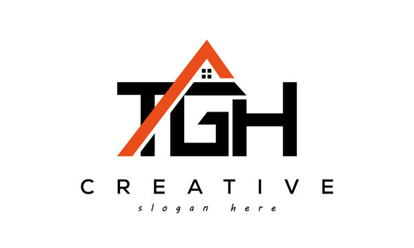 TGH letters real estate construction logo vector	