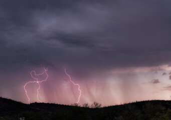 Summer lightning in Sells, AZ
