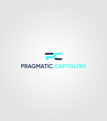 Pragmatic Capitalism modern vector logo template
